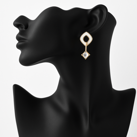 Diamond Dangle Earrings