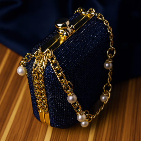 Noir Pearl Clutch
