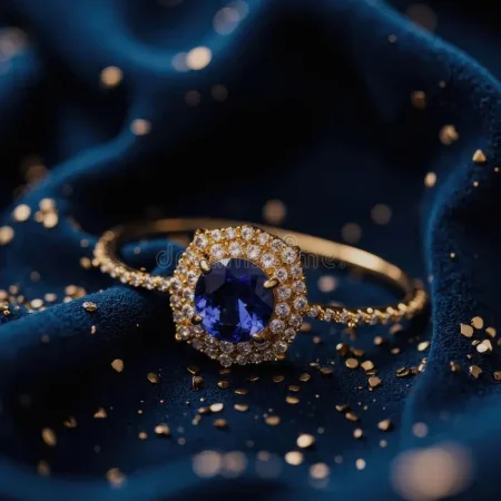 Sapphire Halo Ring